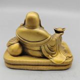  Tượng Di Lặc Đồng Vàng Cao 10cm Sưu Tầm BKMECN-9952 