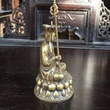  Tượng Địa Tạng Bồ Tát Đồng Vàng Cao 10cm BKMECN-9954 
