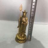  Tượng Địa Tạng Bồ Tát Đồng Cũ Cao 12cm BKMECN-9955 