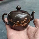  Ấm Trà Đồng Cổ Hoa Điểu Đáy Mộc Chiện BKMECN-9969 