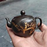  Ấm Trà Đồng Cổ Hoa Điểu Đáy Mộc Chiện BKMECN-9969 