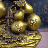  Tượng Hồ Lô Ngũ Phúc Lâm Môn Đồng Vàng Đẹp BKMECN-9974 