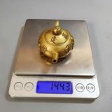  Ấm Đồng Vàng Thần Tài Đáy Mộc Chiện Cao Cấp BKMECN-9983 