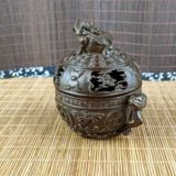 Lư Đốt Trầm Thiềm Thừ Đồng Giả Cổ Sưu Tầm BKMECN-9985 