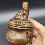  Lư Đốt Trầm Liên Hoa Nắp Di Lặc Đáy Mộc Chiện BKMECN-9986 
