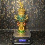  Bình Đồng Pháp Lam Khảm Vàng Dáng Cao Sưu Tầm BKMECN-9992 