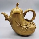  Ấm Trà Đồng Đỏ Dáng Quả Bí Ngô Sưu Tầm  BKMECN-9998 