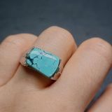  Nhẫn Mặt Trời đá xanh ngọc BKJECN-9153 