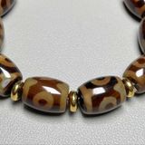  Vòng tay ba mắt hạt tự nhiên Tây Tạng cho nam BKJECN-9163 