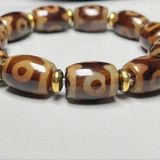  Vòng tay ba mắt hạt tự nhiên Tây Tạng cho nam BKJECN-9163 