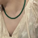 Dây Chuỗi Ngọc Xanh Cổ Trang BKJECN-9166 