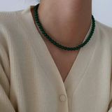  Vòng Tay Đá Phong Thủy Xanh Rêu Tự Nhiên BKJECN-9167 