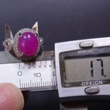  Nhẫn Ruby Tím Bọc Bạc S925 BKJECN-9178 