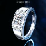  Nhẫn Nam Bạc S925 Đính Đá Moissanite BKJECN-9179 