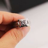  Nhẫn Nam Mạ Bạch Kim Đá Moissanite BKJECN-9182 