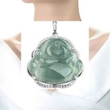  Dây chuyền Phật Di Lặc Ngọc Xanh BKJECN-9194 