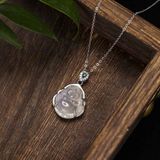  Vòng cổ di lặc dây bạc ngọc BKJECN-9196 