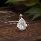  Vòng cổ di lặc dây bạc ngọc BKJECN-9196 