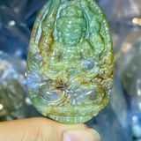  Mặt dây chuyền Phật Bản Mệnh Ngọc Mã Não Rêu BKJECN-9202 