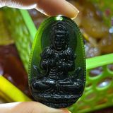  Mặt Dây Chuyền Phật Bản Mệnh Ngọc Bích Xanh BKJECN-9203 