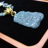  Mặt Dây Chuyền Rồng Hút Nước Đá Lam Băng Chủng BKJECN-9214 