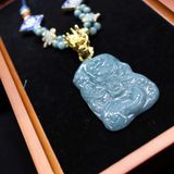  Mặt Dây Chuyền Rồng Hút Nước Đá Lam Băng Chủng BKJECN-9214 