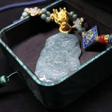  Mặt Dây Chuyền Rồng Hút Nước Đá Lam Băng Chủng BKJECN-9214 