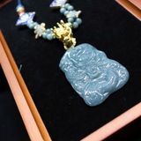  Mặt Dây Chuyền Rồng Hút Nước Đá Lam Băng Chủng BKJECN-9214 