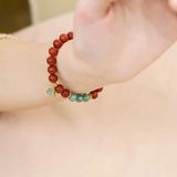  Vòng tay chu sa mix hồ lô phong thuỷ BKJECN-9219 