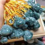  Vòng cổ ngọc bích dây hổ phách BKJECN-9238 