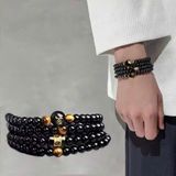  Vòng Tay Đá Mắt Hổ Đen 108 Hạt BKJECN-9249 