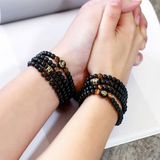  Vòng Tay Đá Mắt Hổ Đen 108 Hạt BKJECN-9249 