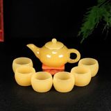  Bộ Ấm Chén Ngọc Tự Nhiên Nguyên Khối BKSTCN-9463 