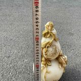  Hồ Lô Phong Thủy Ngọc Bích Trắng Mạ Vàng BKSTCN-9486 