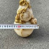  Hồ Lô Phong Thủy Ngọc Bích Trắng Mạ Vàng BKSTCN-9486 