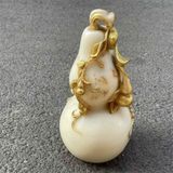  Hồ Lô Phong Thủy Ngọc Bích Trắng Mạ Vàng BKSTCN-9486 