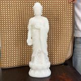  Tượng Phật Đứng Đá Cẩm Thạch Trắng  BKSTCN-9498 