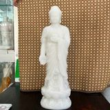  Tượng Phật Đứng Đá Cẩm Thạch Trắng  BKSTCN-9498 