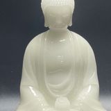  Tượng Phật A Di Đà Bạch Ngọc Cao Cấp Đẹp BKSTCN-9578 