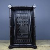  Khay Trà Gỗ Mun Chạm Triện Cổ Sưu Tầm Đẹp BKSTCN-9583 