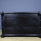  Khay Trà Gỗ Mun Chạm Triện Cổ Sưu Tầm Đẹp BKSTCN-9583 