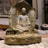  Tượng Phật Quan Âm Bằng Đá Cổ Cao 18cm BKSTCN-9584 