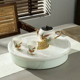  Khay Trà Đá Cẩm Thạch Nguyên Khối Cao BKSTCN-9586 