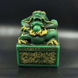  Ấn Rồng Ngọc Xanh Men Vàng Phong Thủy BKSTCN-9599 