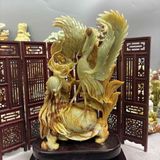  Bức Ngọc Rùa Hạc Chế Tác Thủ Công  BKSTCN-9616 