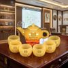 Bộ Ấm Chén Ngọc Hoàng Long In Logo Bộ Công An BKSTCN-9640