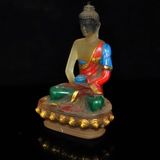  Tượng Phật Ngọc Lưu Ly Đa Sắc Tọa Tòa Sen BKSTCN-9645 