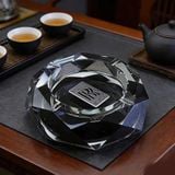  Gạt Tàn Pha Lê Khối Cắt Kim Cương Logo Rolls-Royce Cao Cấp BKSTCN-9668 
