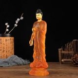  Tôn Tượng Đức Phật A Di Đà Bằng Lưu Ly Cam Hổ Phách Cao Cấp BKSTCN-9671 
