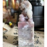  Ấn Triện Ngọc Đá Tự Nhiên Sắc Hồng Thạch Anh Khắc Kỳ Lân  BKSTCN-9672 